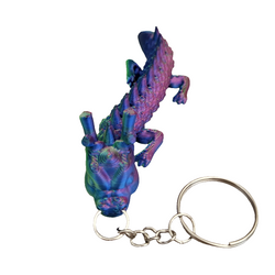 Buy multicolor-7 3D printed movable Dragon keyring