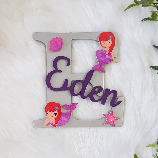 Mermaid initial with name