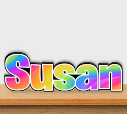 Rainbow freestanding name